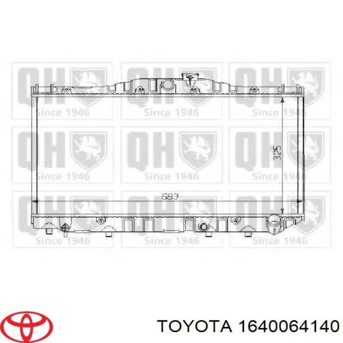 Радиатор охлаждения двигателя Toyota 1640064140 цена, от 208.05 USD