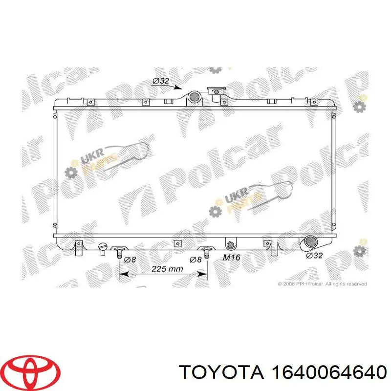 Радиатор 164006A081 Toyota