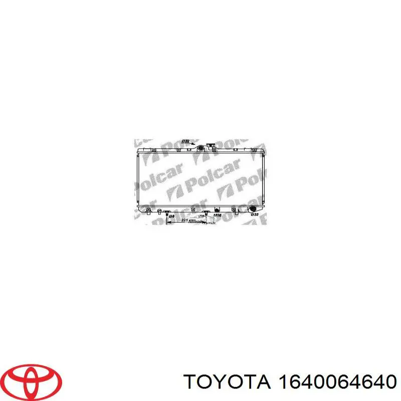 Купить 164006A081 Toyota Радиатор водяной