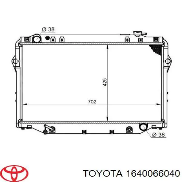 Радиатор 1640066040 Toyota