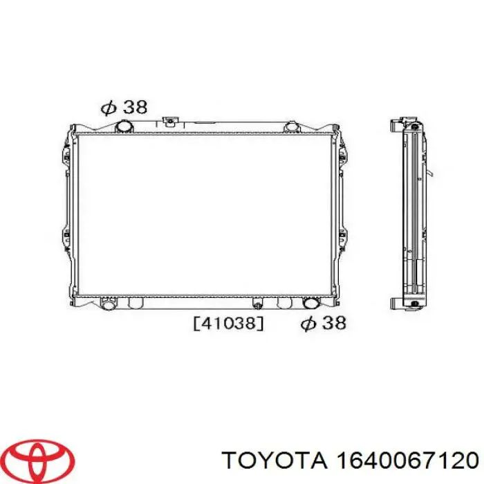 Радиатор 1640067120 Toyota