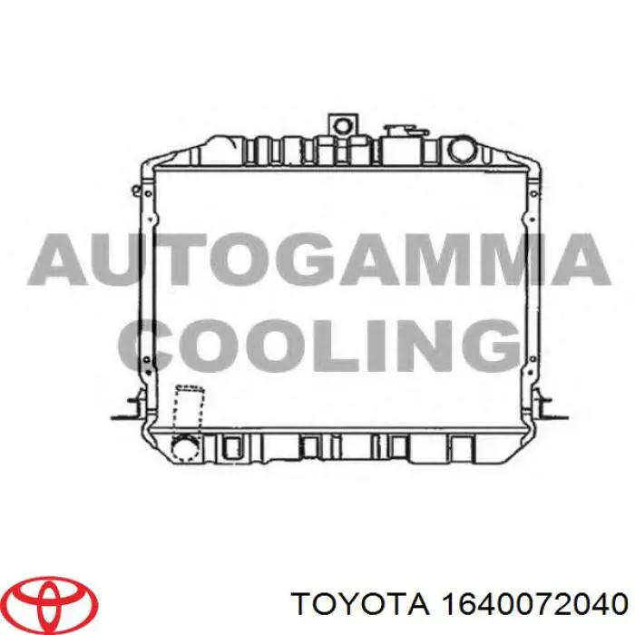 Купить 1640072040 Toyota Радиатор водяной