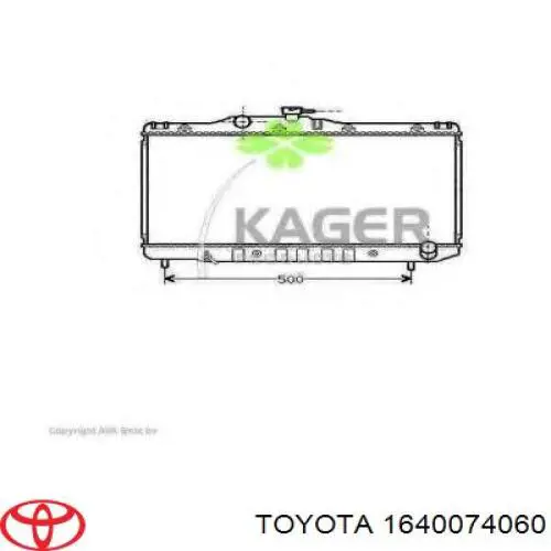 Радиатор охлаждения двигателя Toyota 1640074060 цена, от 63.35 USD