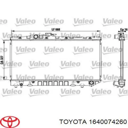 Радиатор 1640074260 Toyota