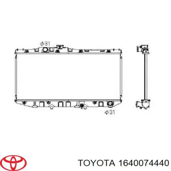 Радиатор 1640074440 Toyota