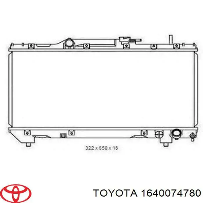 Радиатор 1640074780 Toyota