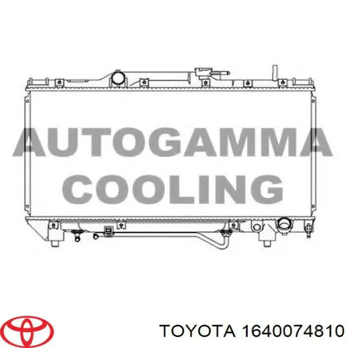 Радиатор 1640074810 Toyota