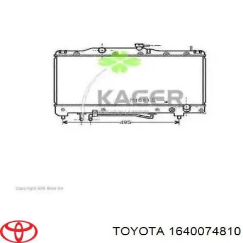 Радиатор охлаждения двигателя Toyota 1640074810 цена, от 67.24 USD