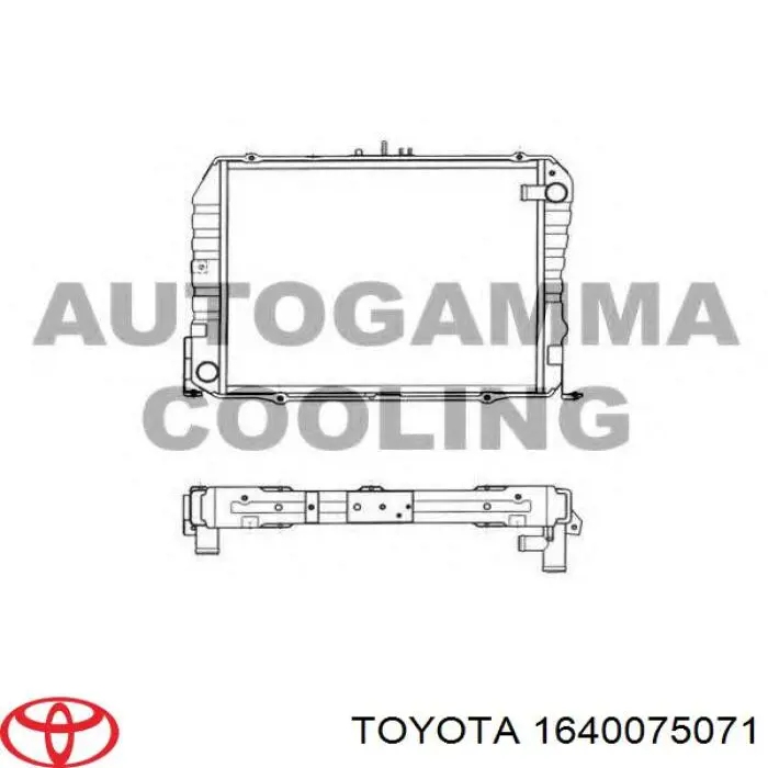 Радиатор 1640075071 Toyota