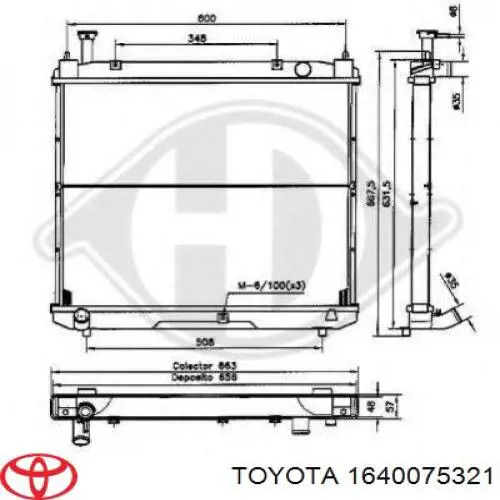 1640075321 Toyota Радиатор основной