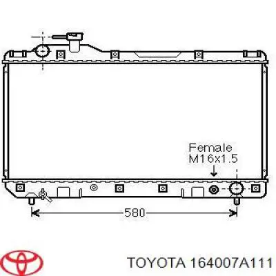 Радиатор охлаждения двигателя Toyota 164007A111 цена, от 77.74 USD