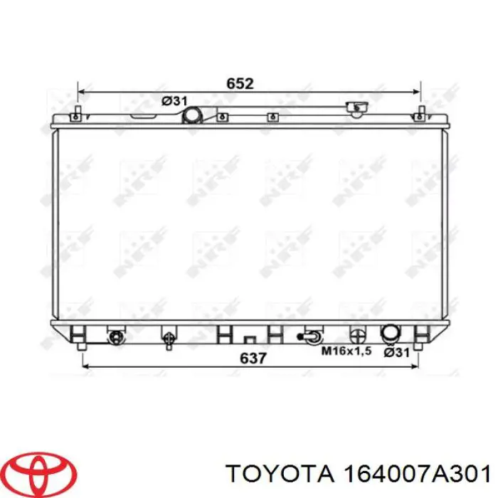 Купить 164007A301 Toyota Радиатор водяной