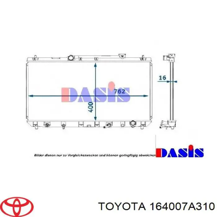 Радиатор 164007A310 Toyota