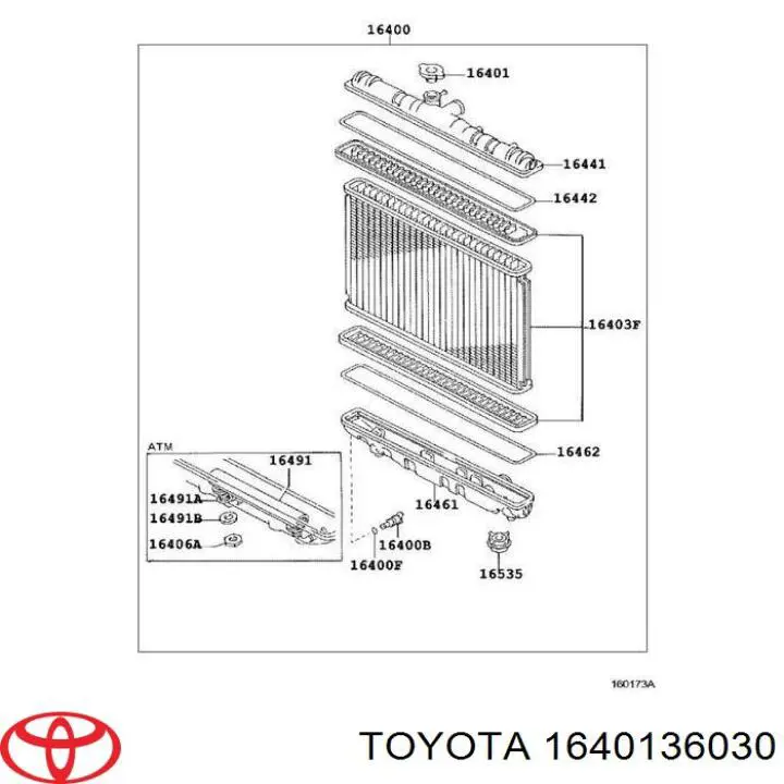 1640136030 Toyota крышка (пробка радиатора)