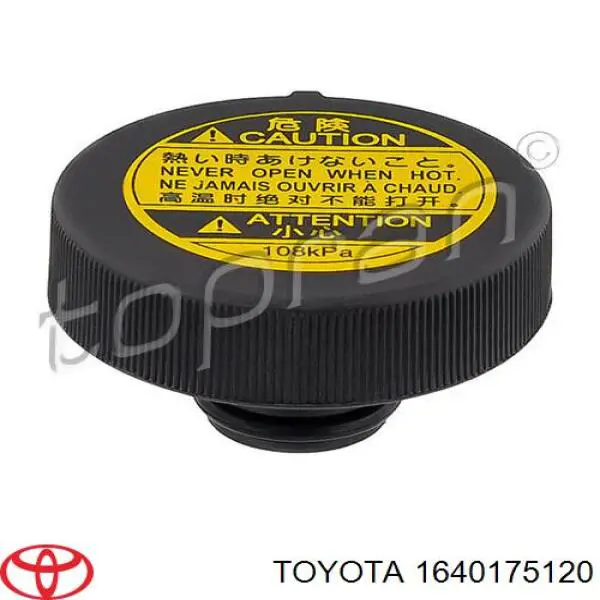 Tapón de expansión de refrigerante/anticongelante 1640175120 Toyota