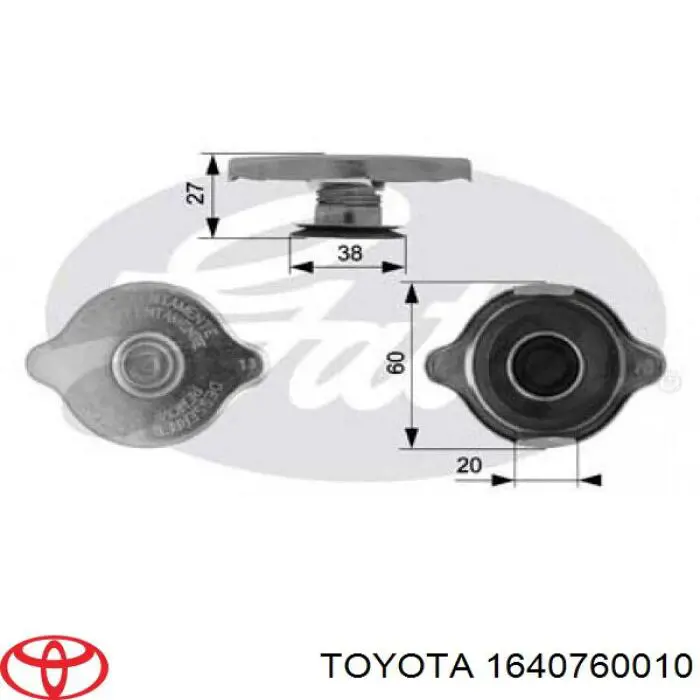 Купить 1640760010 Toyota Крышка радиатора