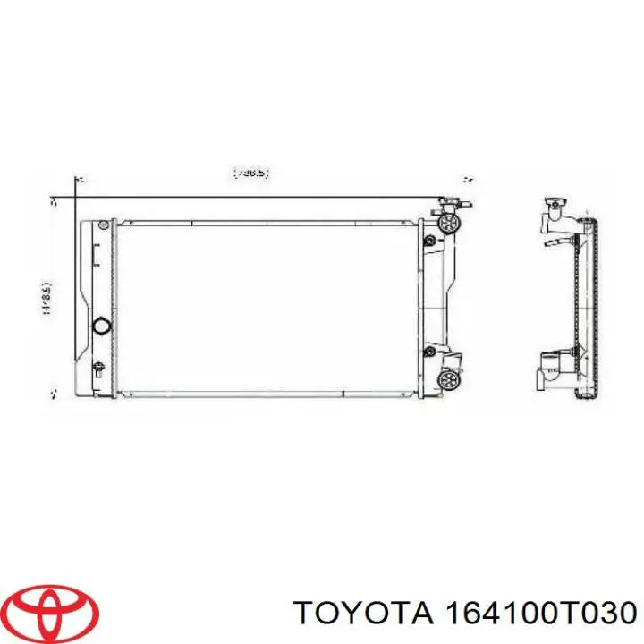 1641022160 TOYOTA Radiador original y equivalente