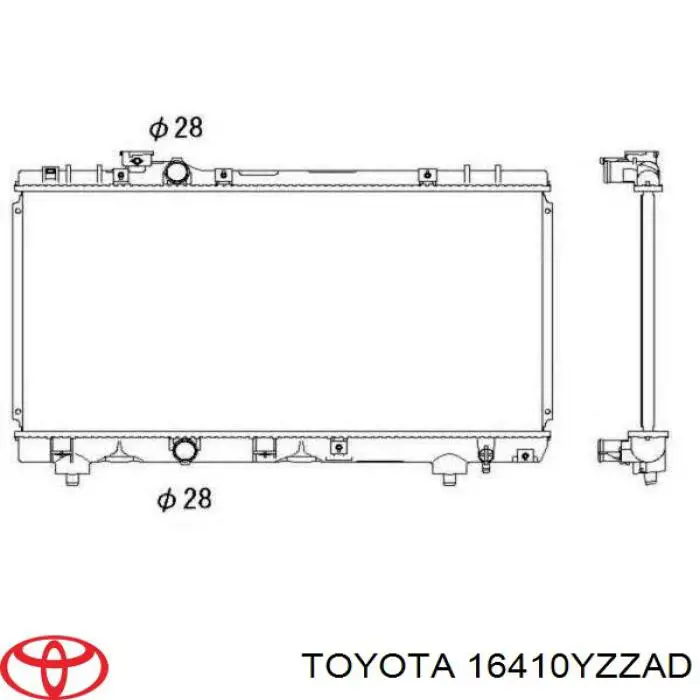 16410YZZAD Toyota радиатор