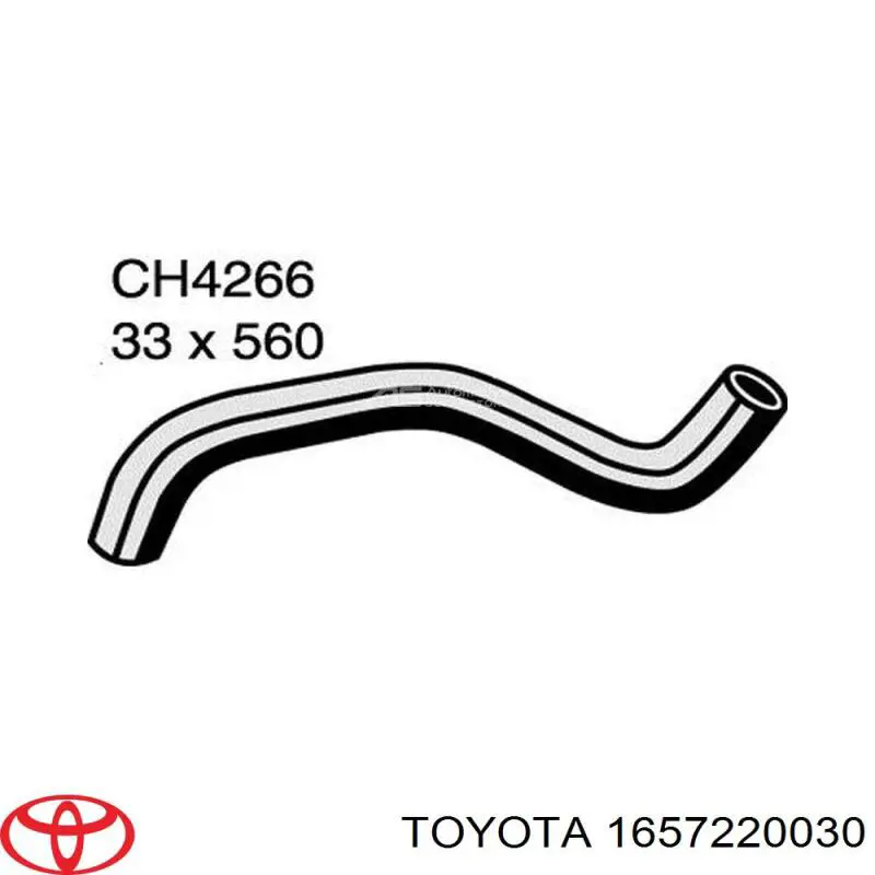 1657220030 Toyota шланг (патрубок радиатора охлаждения нижний)