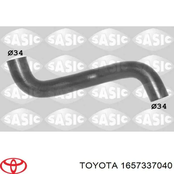 1657337040 Toyota mangueira (cano derivado do radiador de esfriamento superior)