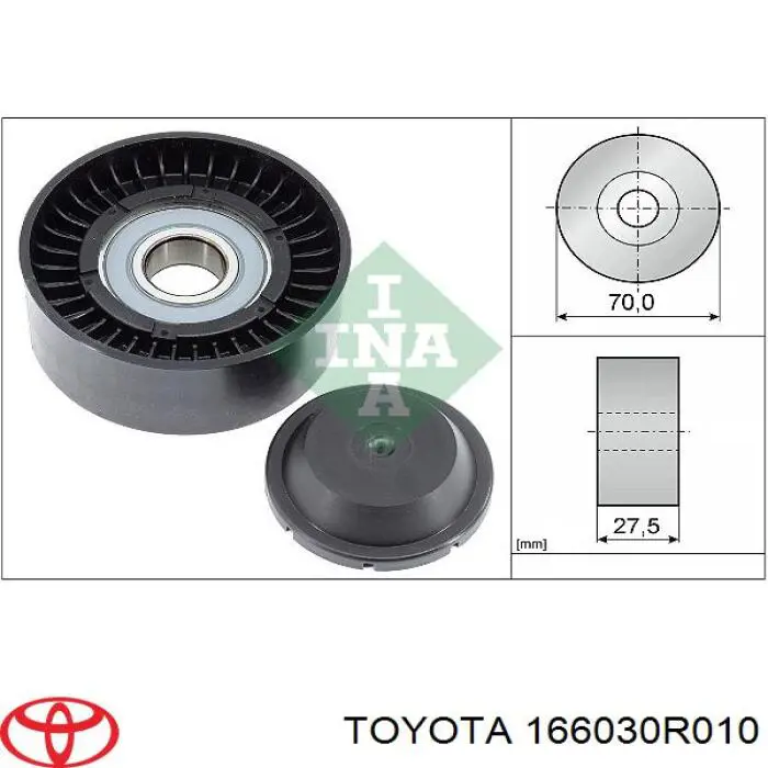 166030R010 Toyota паразитный ролик