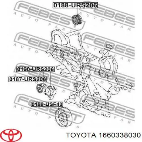 1660338030 Toyota rolo parasita da correia de transmissão