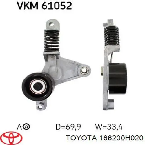 Купить 166200H020 Toyota Натяжитель приводного ремня