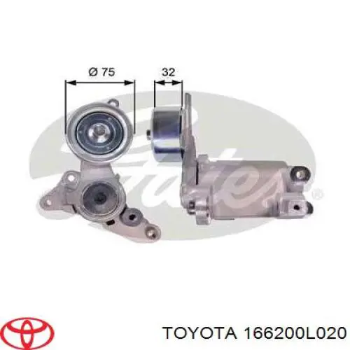 Купить 166200L020 Toyota Натяжитель приводного ремня