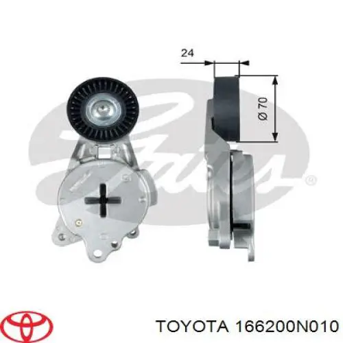 Натяжной ролик 166200N010 Toyota