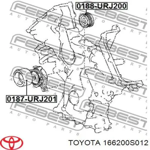 166200S012 Toyota натяжитель приводного ремня
