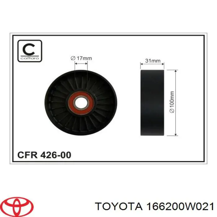 Купить 166200W021 Toyota Натяжитель приводного ремня