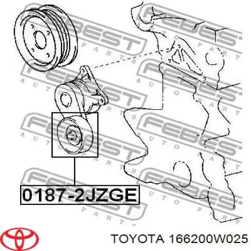Роликовий модуль натяжителя ремня Toyota 166200W025 цена, от 16.39 USD