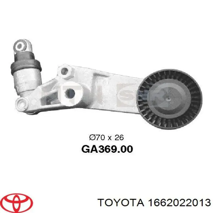 Роликовий модуль натяжителя ремня Toyota 1662022013 цена, от 55.78 USD