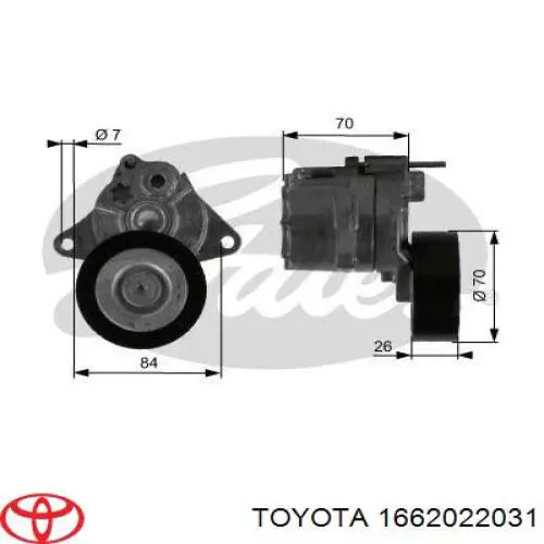 Купить 1662022032 Toyota Натяжитель приводного ремня