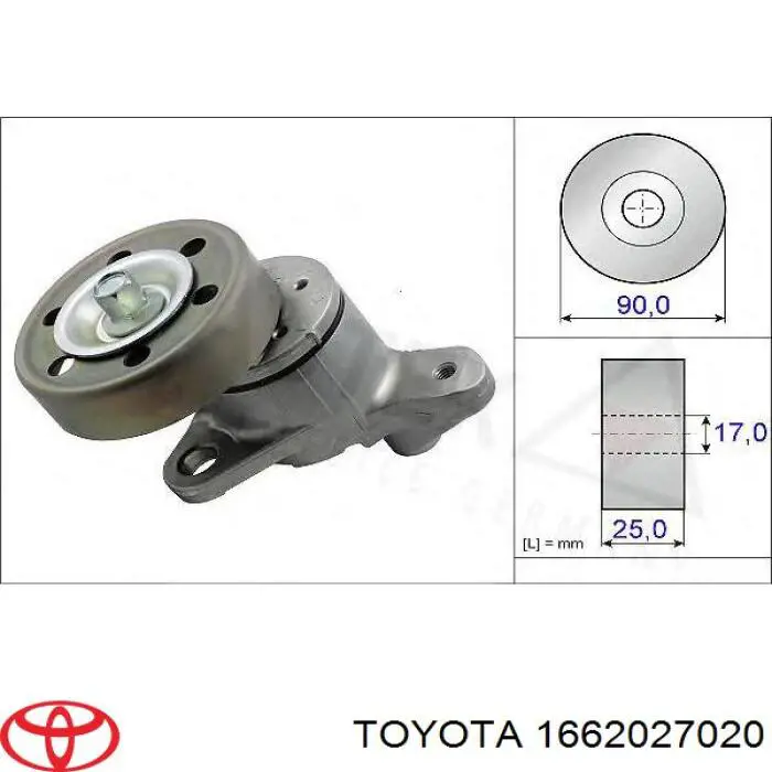 1662027020 Toyota натяжитель приводного ремня
