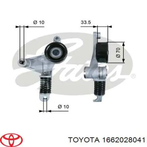 Купить 1662028041 Toyota Натяжитель приводного ремня