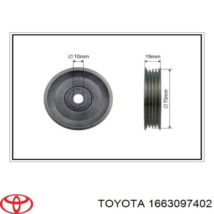 Натяжной ролик Toyota 1663097402 цена, от 27.87 USD