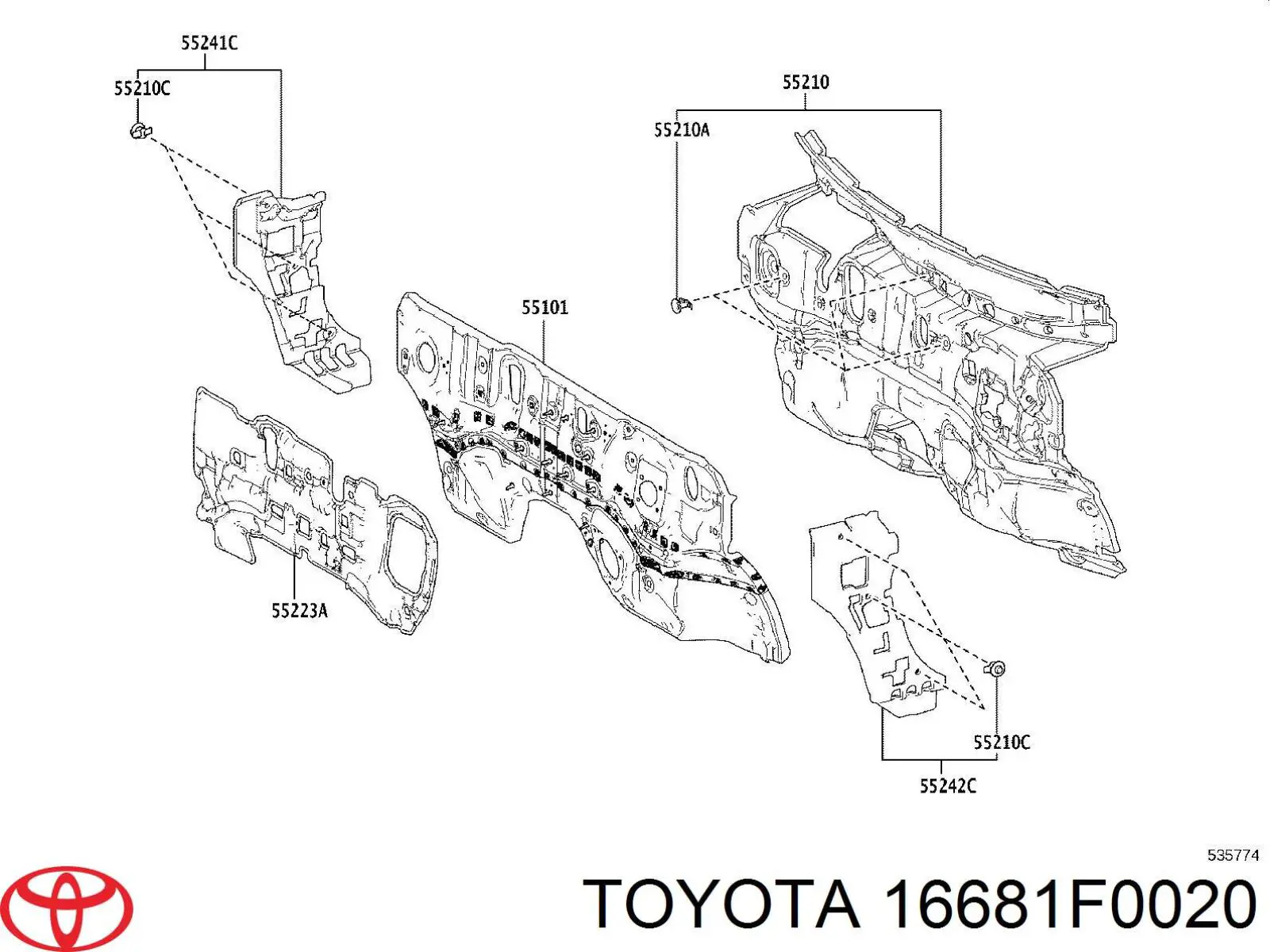  16681F0020 Toyota