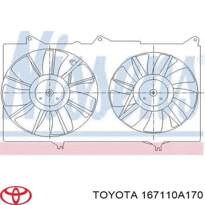 167110A170 Toyota диффузор радиатора охлаждения