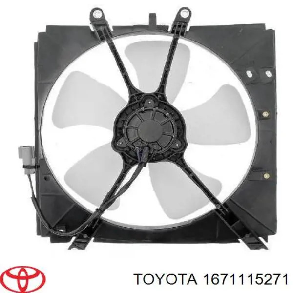 Электровентилятор охлаждения в сборе (мотор+крыльчатка) на Toyota Corolla E11
