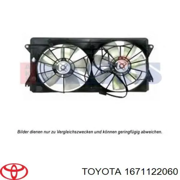 Bastidor radiador (armazón) 1671122060 Toyota