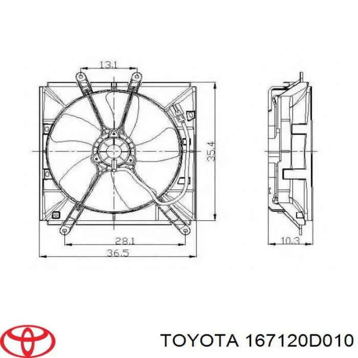 Диффузор радиатора охлаждения верхний на Toyota Corolla E18
