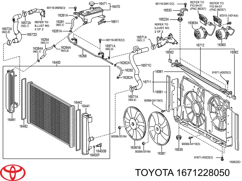 Диффузор радиатора кондиционера на Toyota RAV4 III 