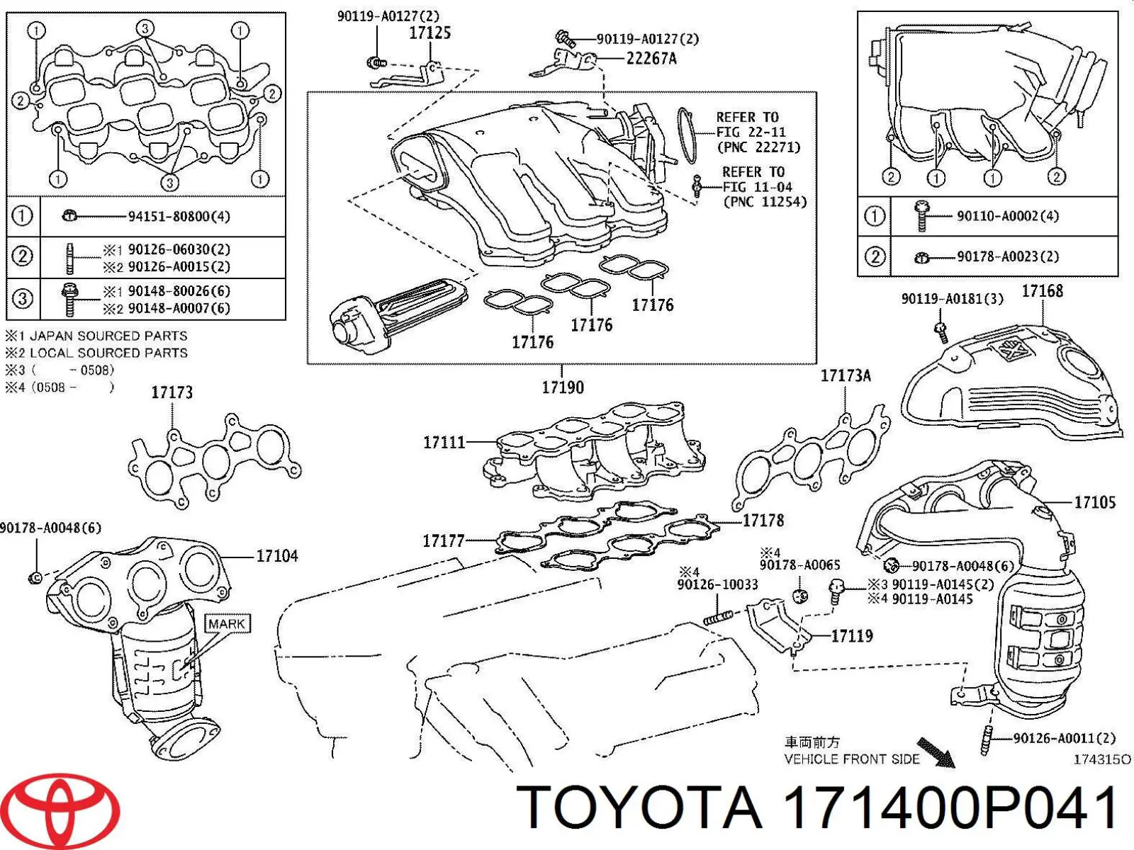 Коллектор выпускной правый на Toyota Camry V40