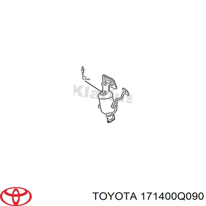171400Q090 Toyota Система выпуска газов двигателя