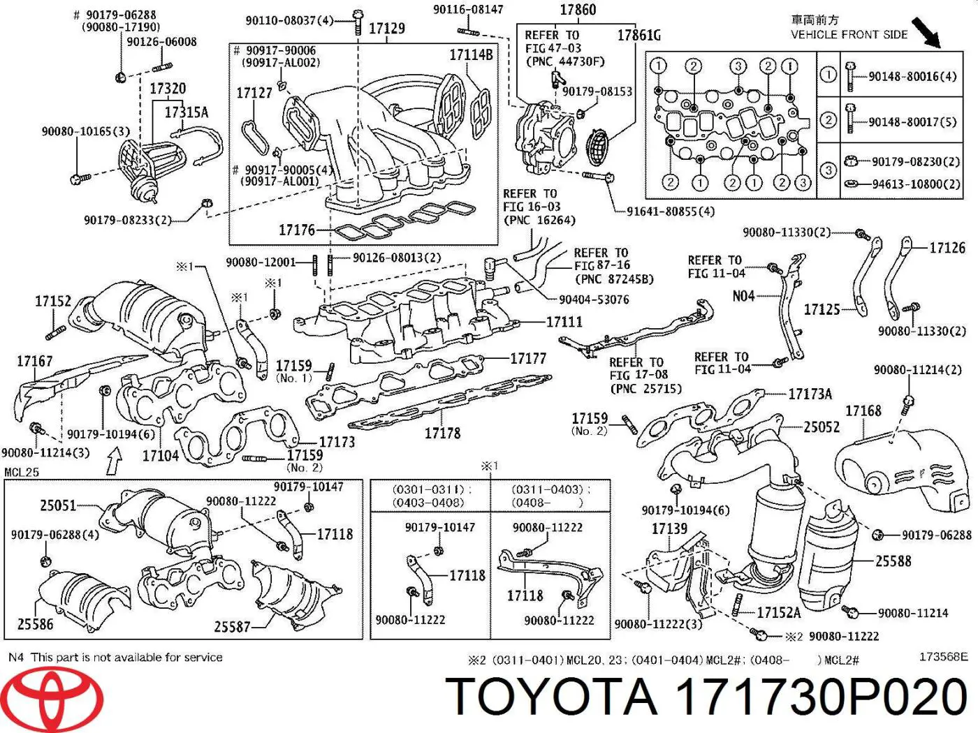Прокладка выпускного коллектора на Toyota Highlander LIMITED 