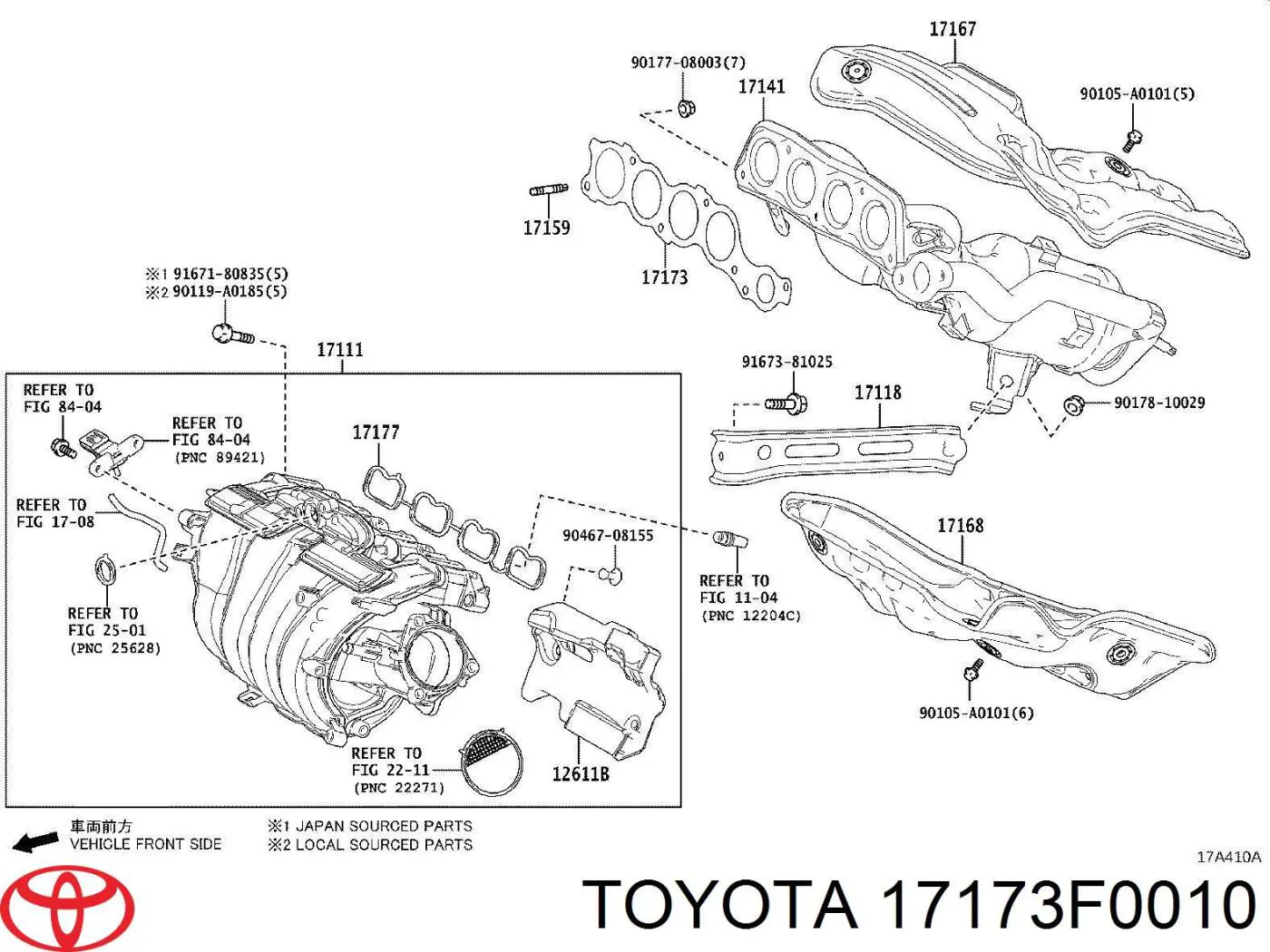  17173F0010 Toyota