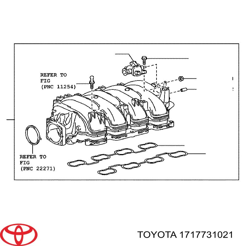 1717731021 Toyota Прокладка впускного коллектора нижняя