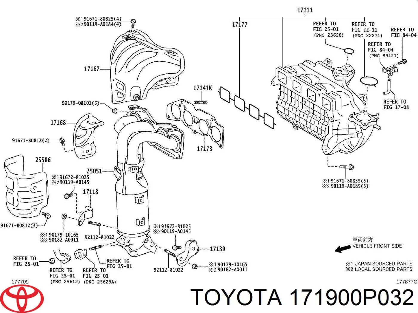  Toyota 171900P032 цена, от 42.18 USD