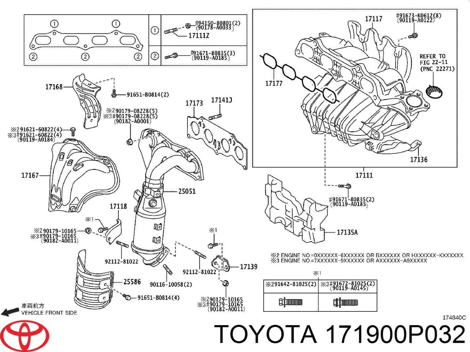 Купить 171900P032 Toyota 